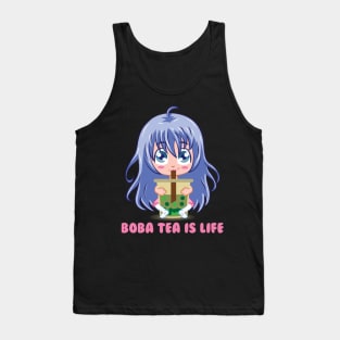 Japanese Anime Girl manga boba tea gift Tank Top